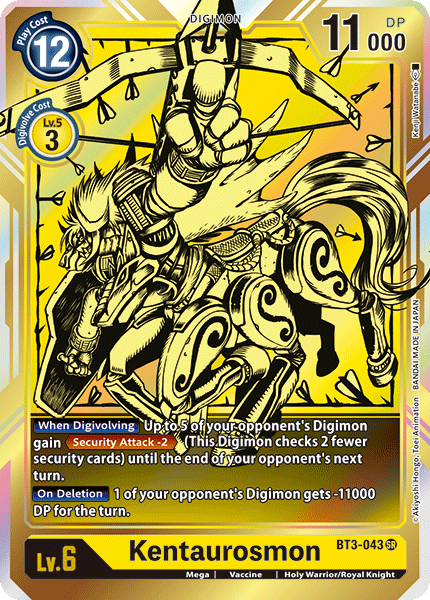 Kentaurosmon (Alternate Art) (BT3-043 SR) [Release Special Booster 1.0]