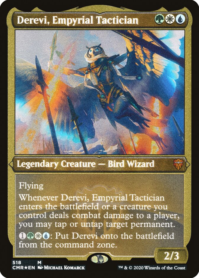 Derevi, Empyrial Tactician (Foil Etched) (518) [Commander Legends]