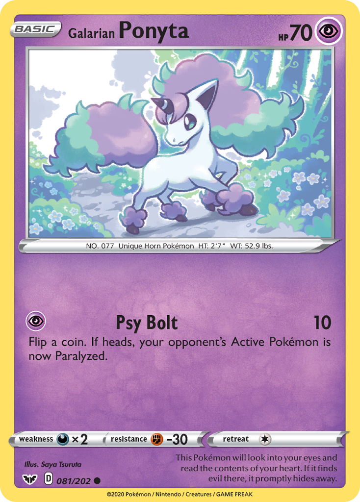Galarian Ponyta (081/202) [SWSH01: Sword & Shield Base Set]