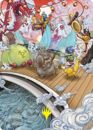 March of Otherworldly Light Art Card (Gold-Stamped Signature) (48) [Art Series: Kamigawa: Neon Dynasty]
