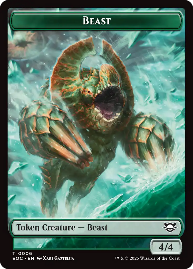 Beast (0006) // Elemental (0008) Double-Sided Token (6 // 8) [Commander: Edge of Eternities]