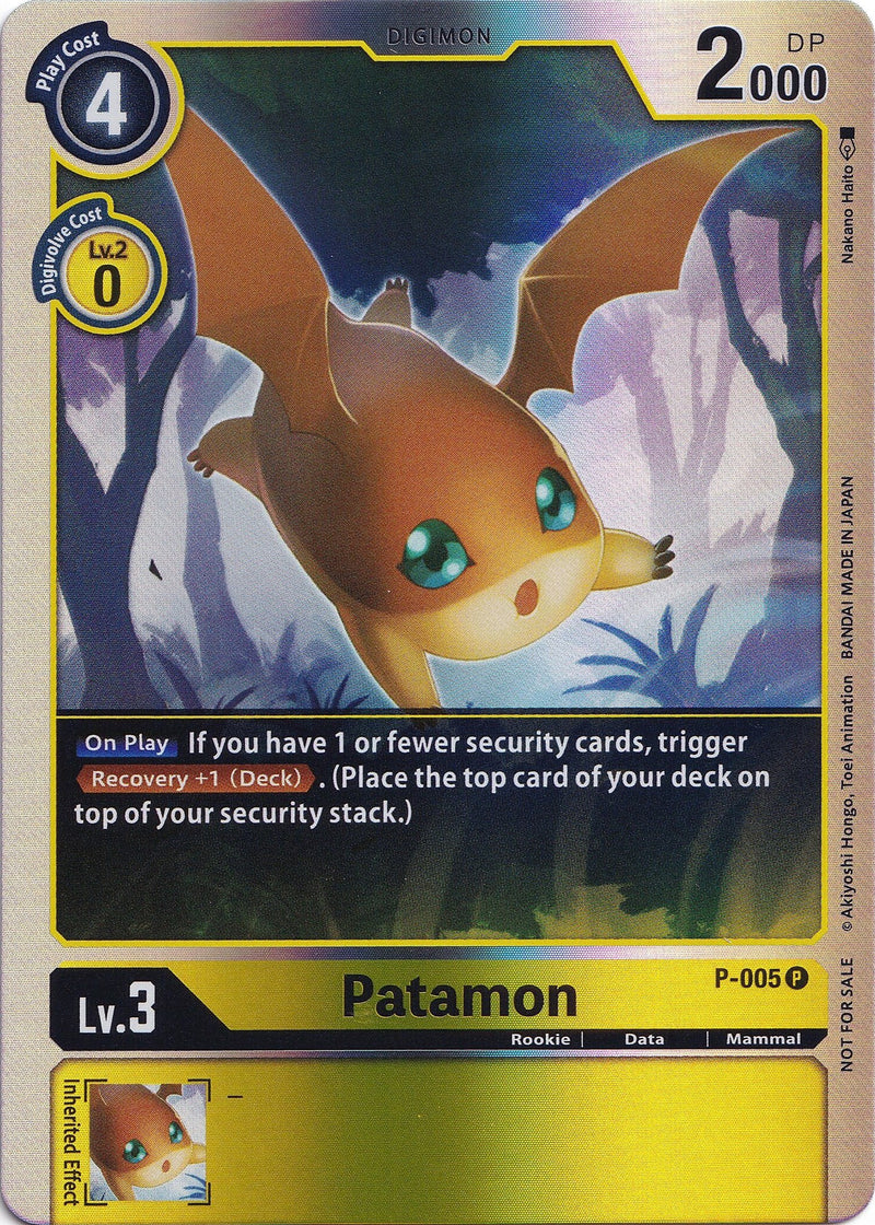 Patamon - P-005 (Rainbow Foil) (P-005 P) [Digimon Promotion Cards]