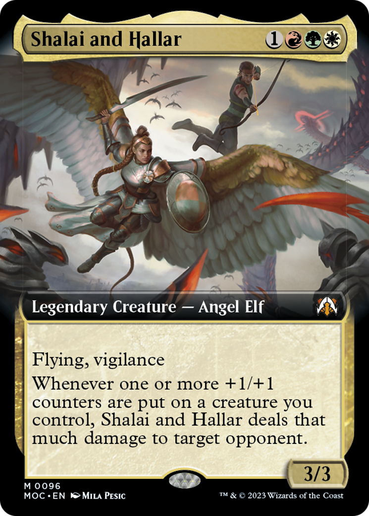 Shalai and Hallar (Extended Art) (96) [Commander: March of the Machine]