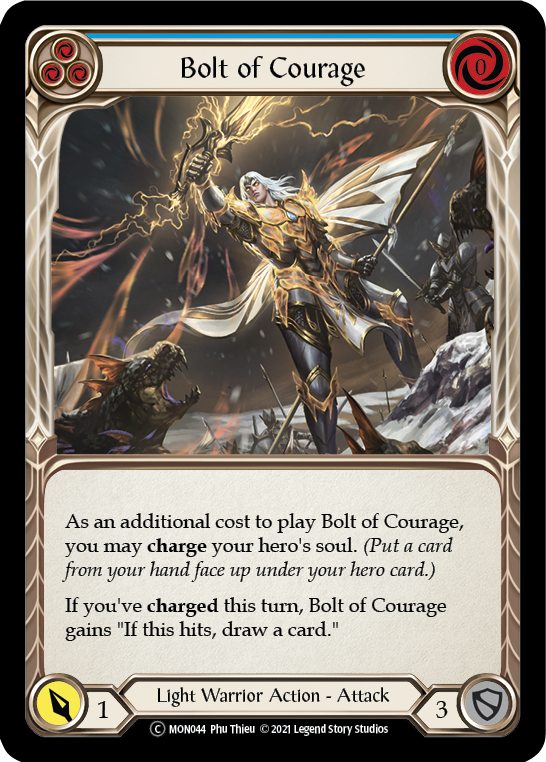 Bolt of Courage (Blue) (MON044) [Monarch]