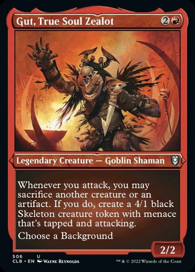 Gut, True Soul Zealot (Foil Etched) (506) [Commander Legends: Battle for Baldur's Gate]