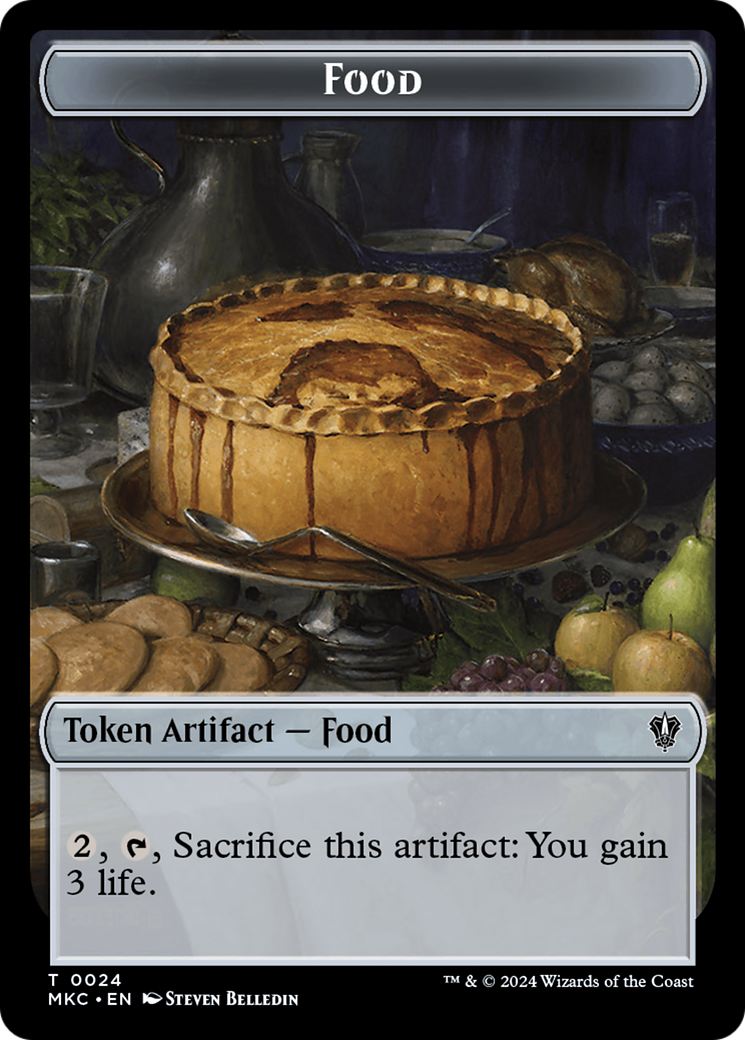 Clue // Food Double-Sided Token (22 // 24) [Commander: Murders at Karlov Manor]