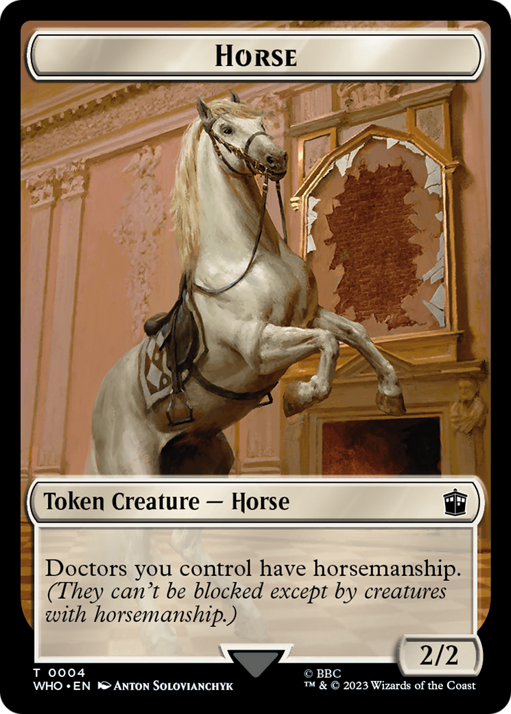 Horse // Soldier Double-Sided Token (4 // 8) [Universes Beyond: Doctor Who]