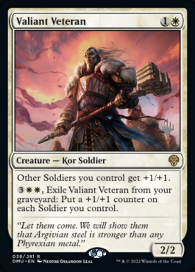 Valiant Veteran (38) [Promo Pack: Dominaria United]