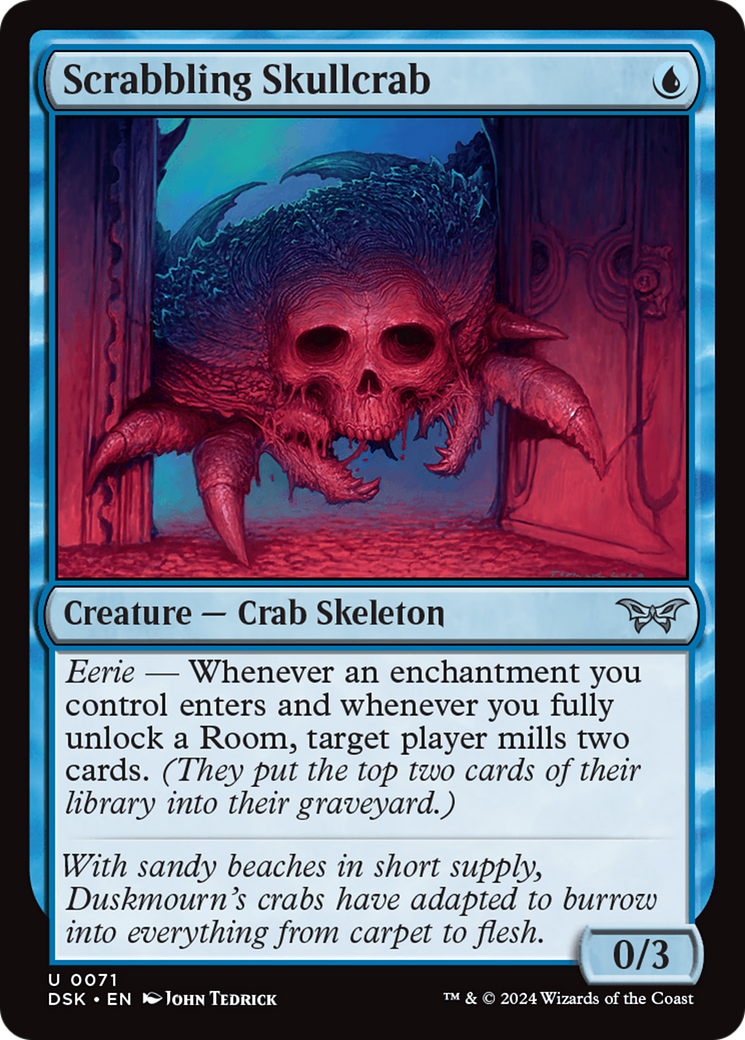 Scrabbling Skullcrab (71) [Duskmourn: House of Horror]