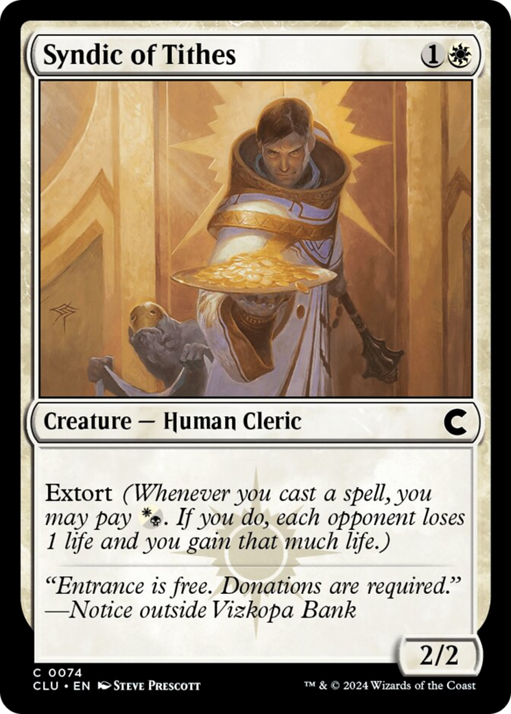 Syndic of Tithes (74) [Ravnica: Clue Edition]