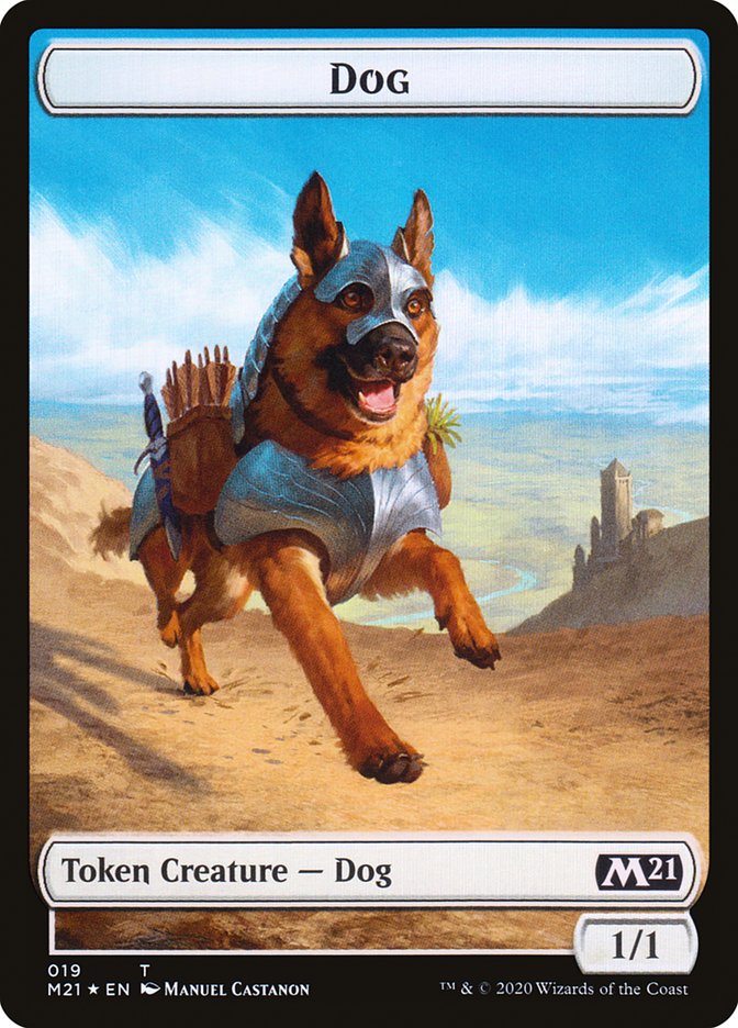 Cat (020) // Dog Double-Sided Token (20 // 19) [Core Set 2021]