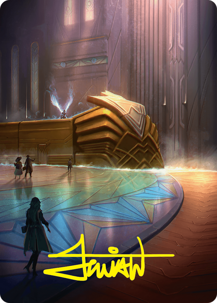 Plains Art Card (21/54) (Gold-Stamped Signature) (21) [Art Series: Foundations]