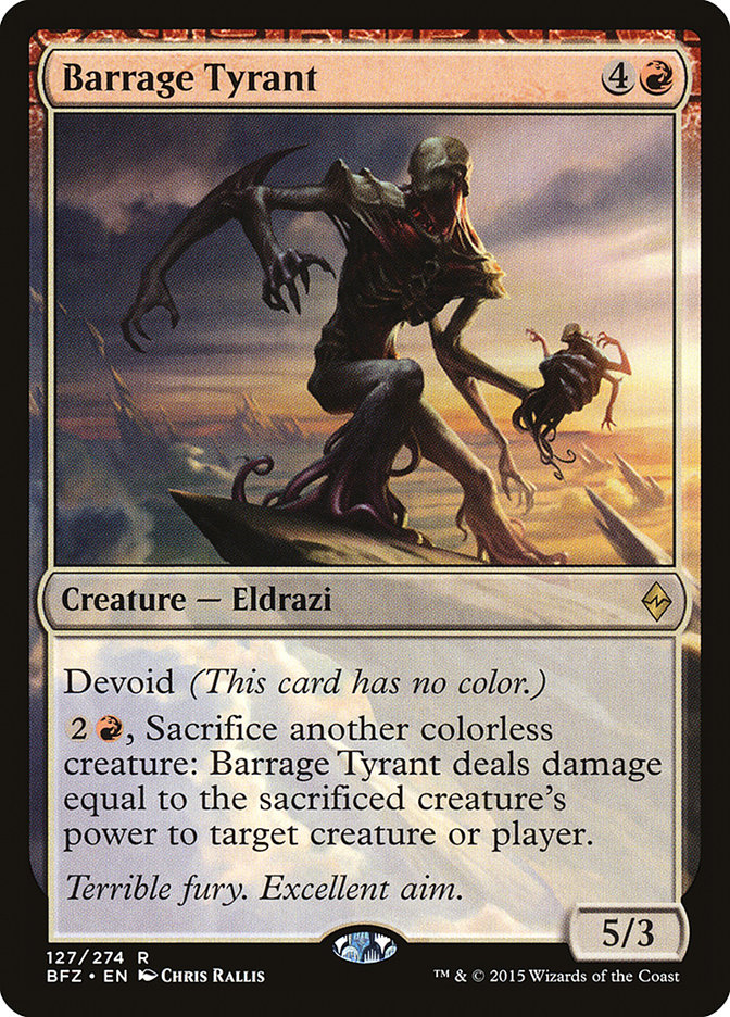 Barrage Tyrant (127) [Battle for Zendikar]