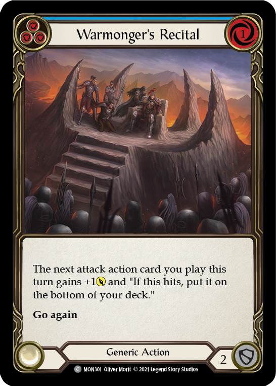 Warmonger's Recital (Blue) (MON301) [Monarch]