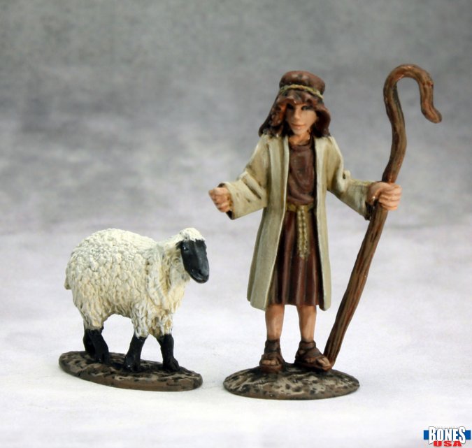 Shepherd and Sheep Nativity Townsfolk