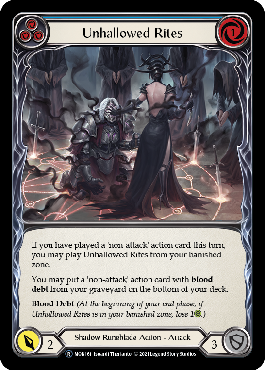 Unhallowed Rites (Blue) (MON161) [Monarch]