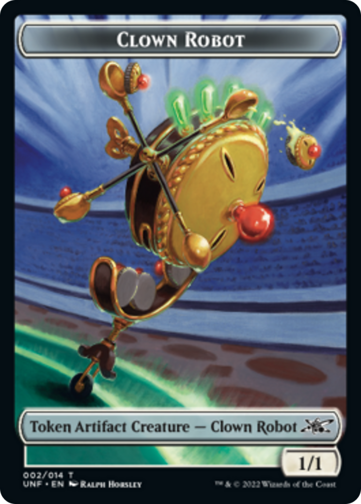 Clown Robot (002) // Treasure (012) Double-sided Token [Unfinity]