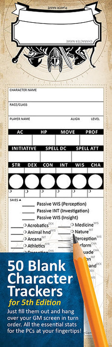 Blank Character Trackers DnD 5e / 2024
