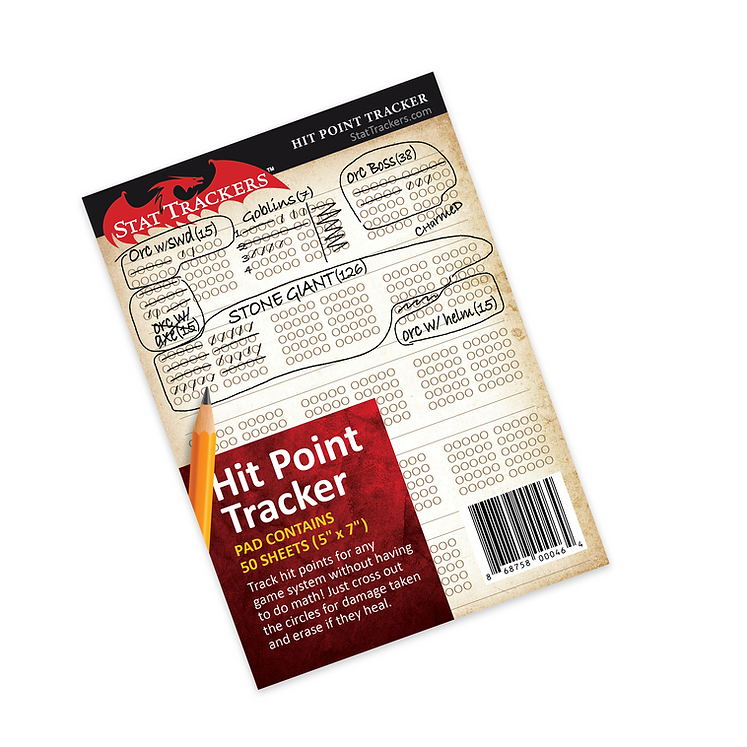 Stat Trackers Hit Point Tracker Pad
