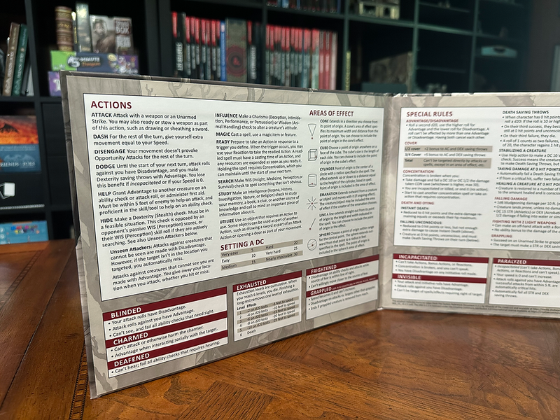 DM Screen for Version 2024 of 5e