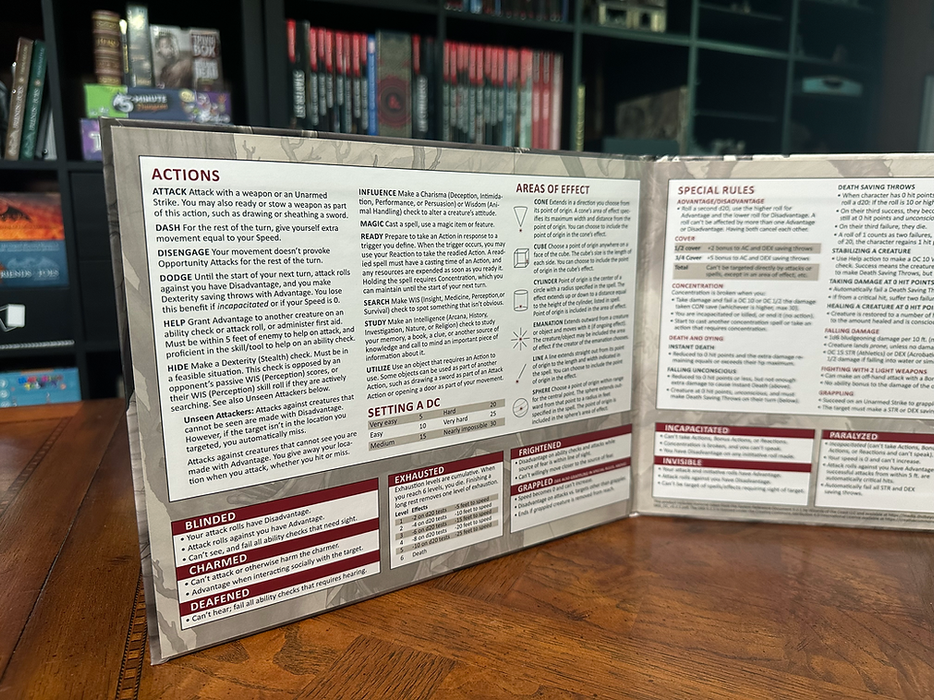 DM Screen for Version 2024 of 5e