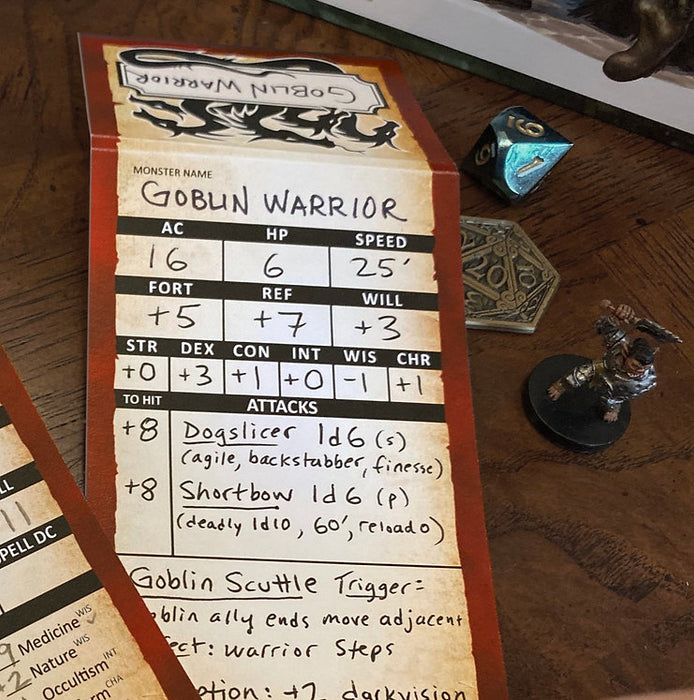 50 Blank Monster Pathtrackers 2e