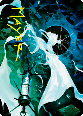 Thirst for Discovery Art Card (Gold-Stamped Signature) (25) [Art Series: Innistrad: Crimson Vow]