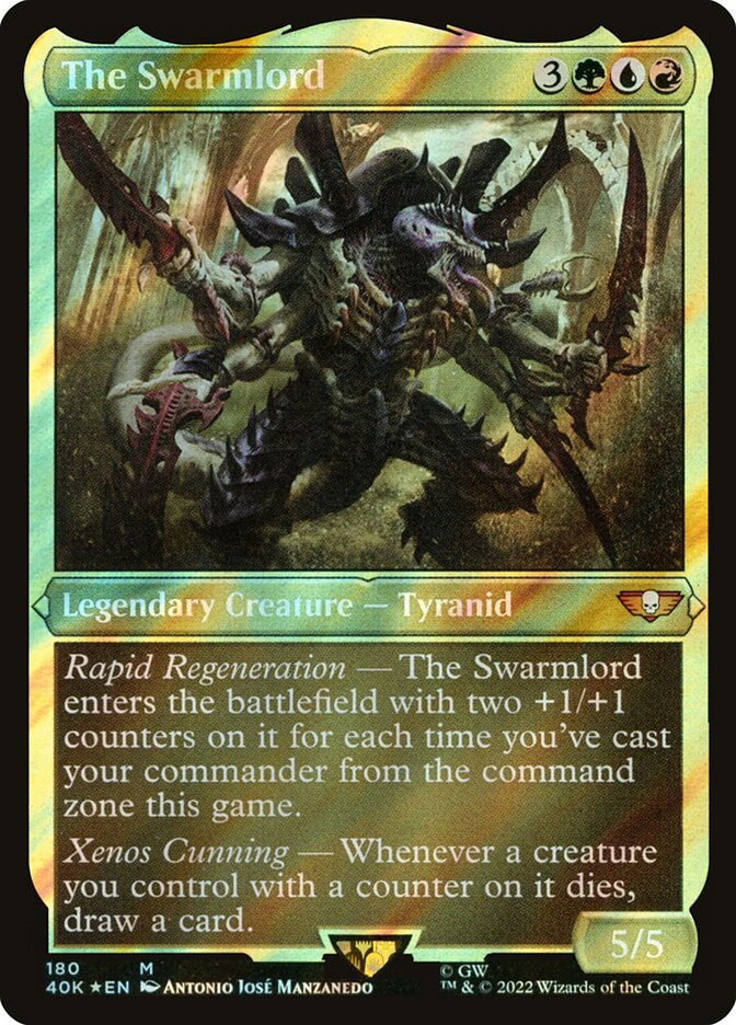 The Swarmlord (Display Commander) (Surge Foil) - Thick Stock (180) [Universes Beyond: Warhammer 40,000]