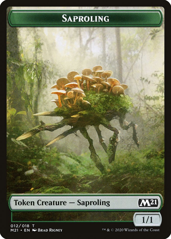 Beast // Saproling Double-Sided Token (10 // 12) [Core Set 2021]