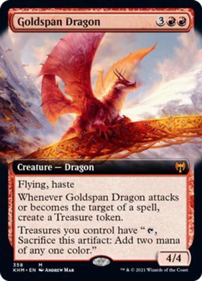 Goldspan Dragon (Extended Art) (358) [Kaldheim]