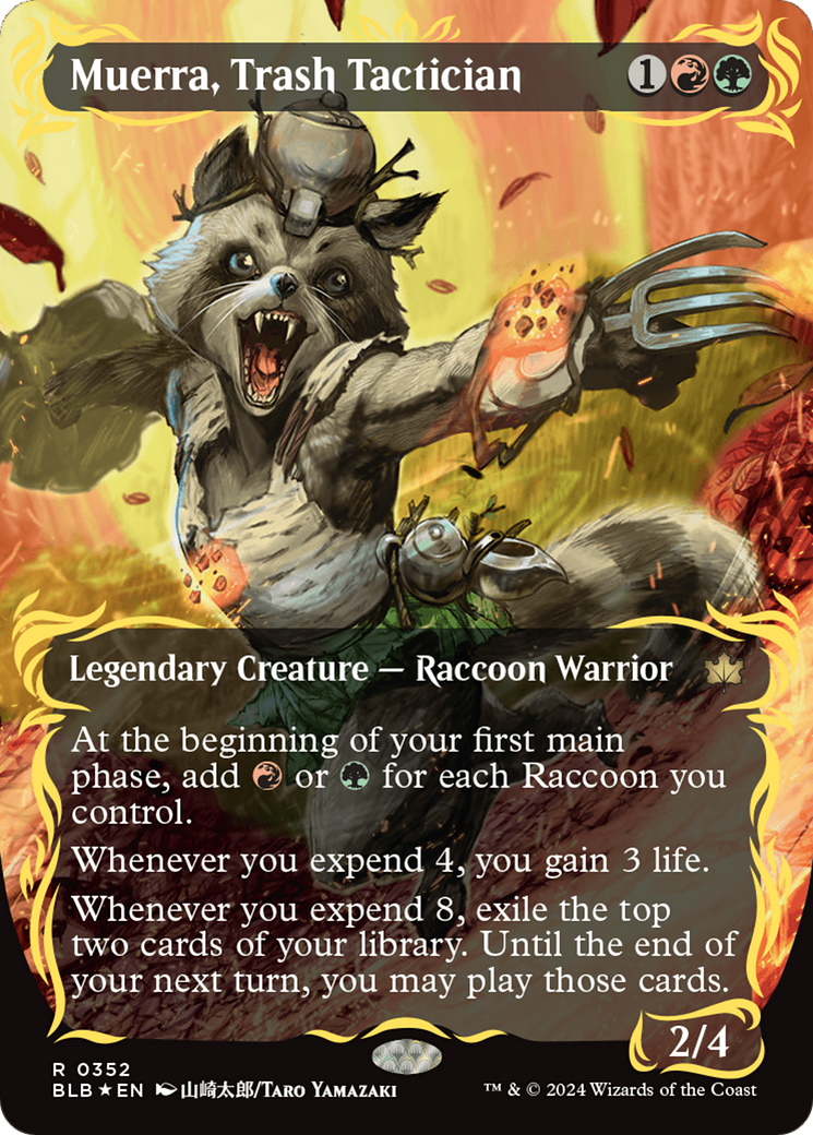 Muerra, Trash Tactician (Borderless) (Raised Foil) (352) [Bloomburrow]