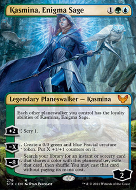 Kasmina, Enigma Sage (Borderless) (279) [Strixhaven: School of Mages]