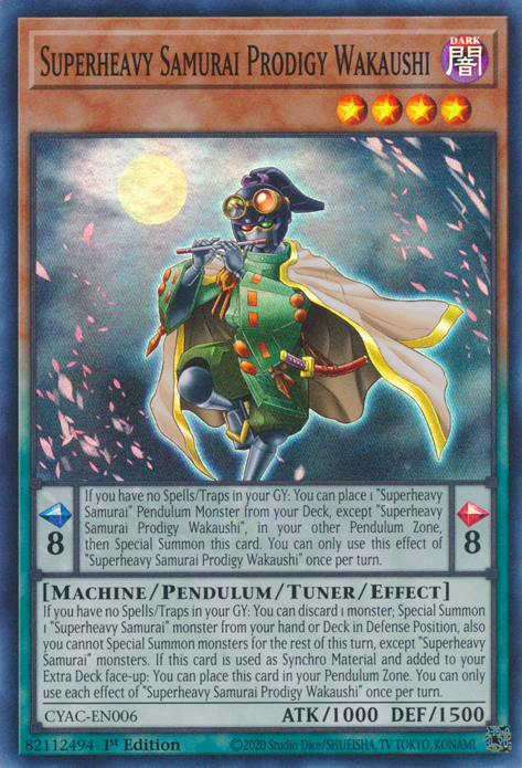 Superheavy Samurai Prodigy Wakaushi (CYAC-EN006) [Cyberstorm Access]