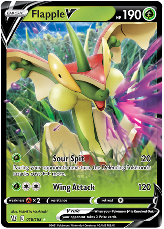 Flapple V (018/163) [SWSH05: Battle Styles]