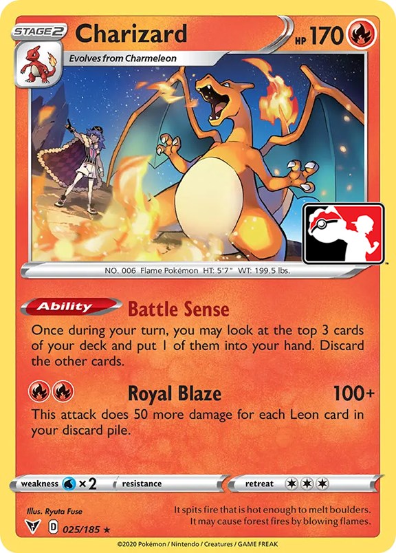 Charizard (025/185) [Prize Pack Series Cards]