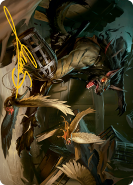 Wing Shredder Art Card (Gold-Stamped Signature) (55) [Art Series: Innistrad: Midnight Hunt]
