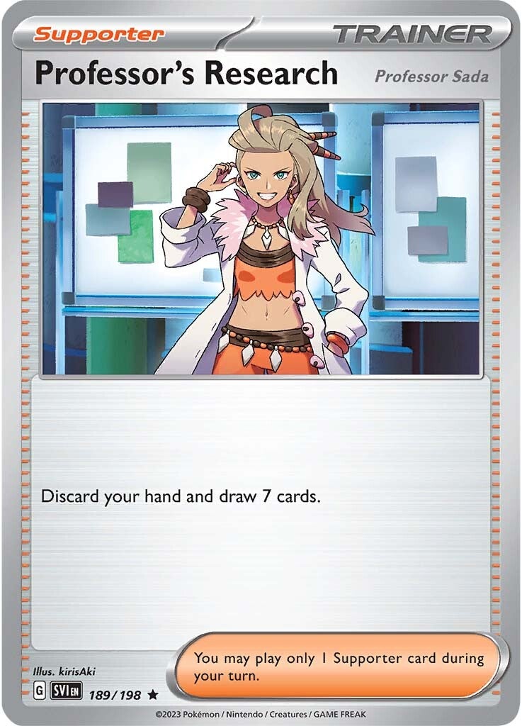 Professor's Research [Professor Sada] (189/198) [SV01: Scarlet & Violet Base Set]