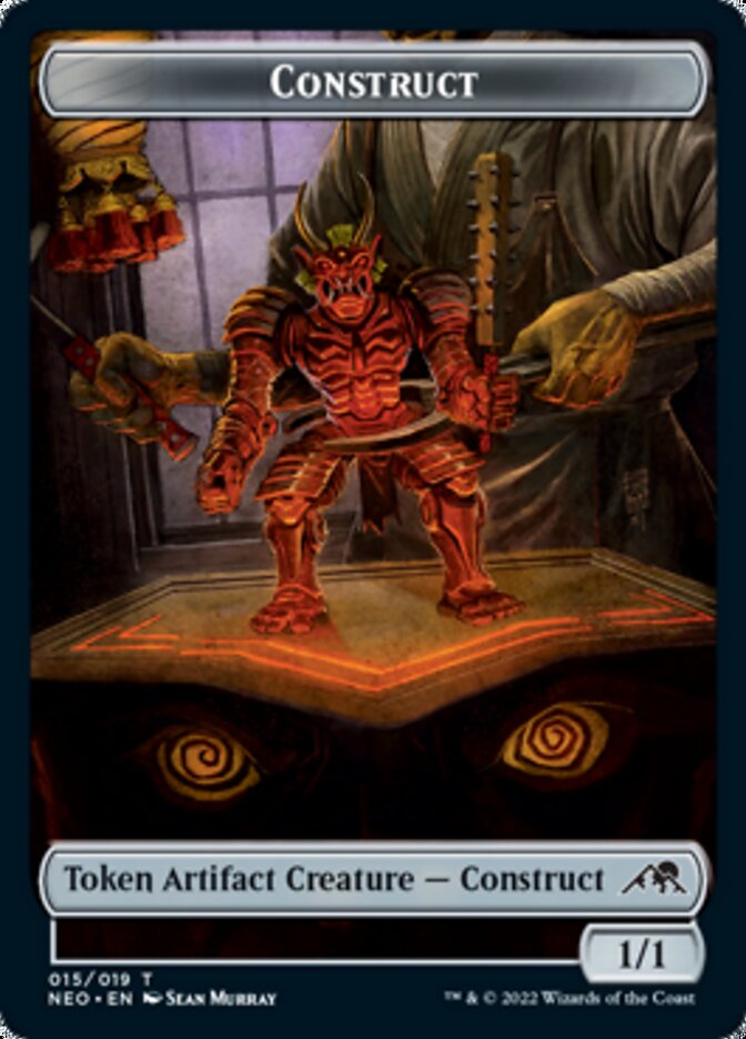 Spirit (002) // Construct (015) Double-sided Token (2 // 15) [Kamigawa: Neon Dynasty]