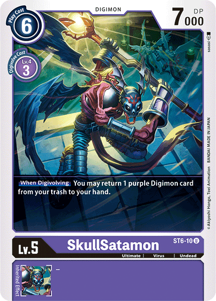 SkullSatamon (ST6-10 U) [Starter Deck 06: Venomous Violet]