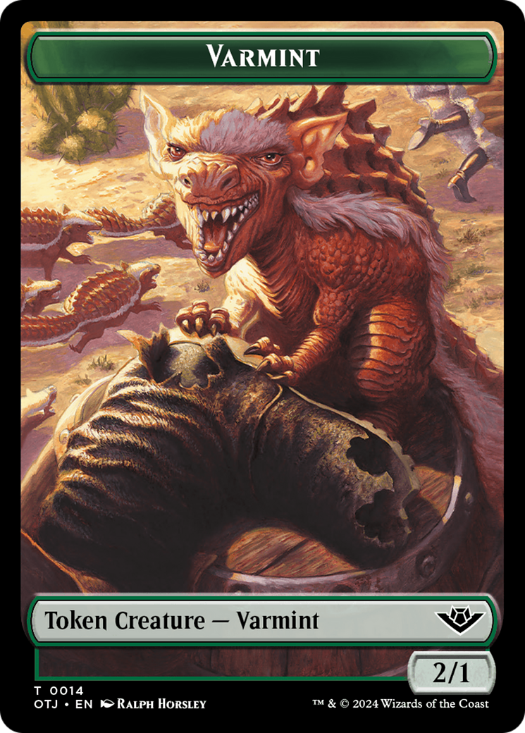 Treasure // Varmint Double-Sided Token (18 // 14) [Outlaws of Thunder Junction]