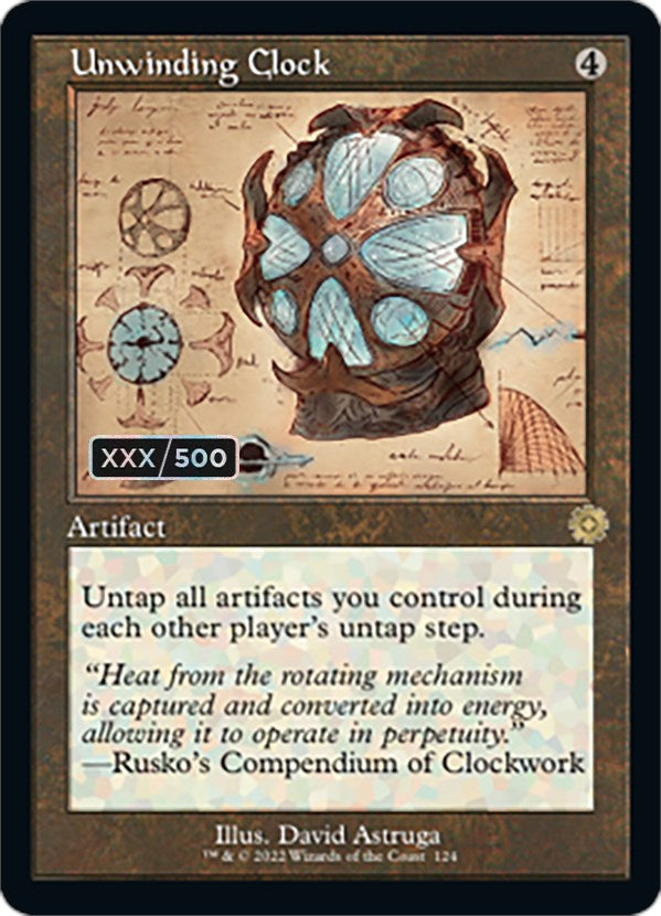 Unwinding Clock (Schematic) (Serial Numbered) (124) [The Brothers' War: Retro Frame Artifacts]