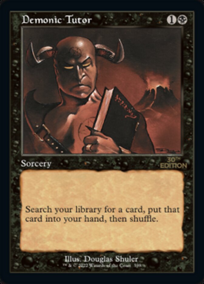 Demonic Tutor (Retro Frame) (398) [30th Anniversary Edition]