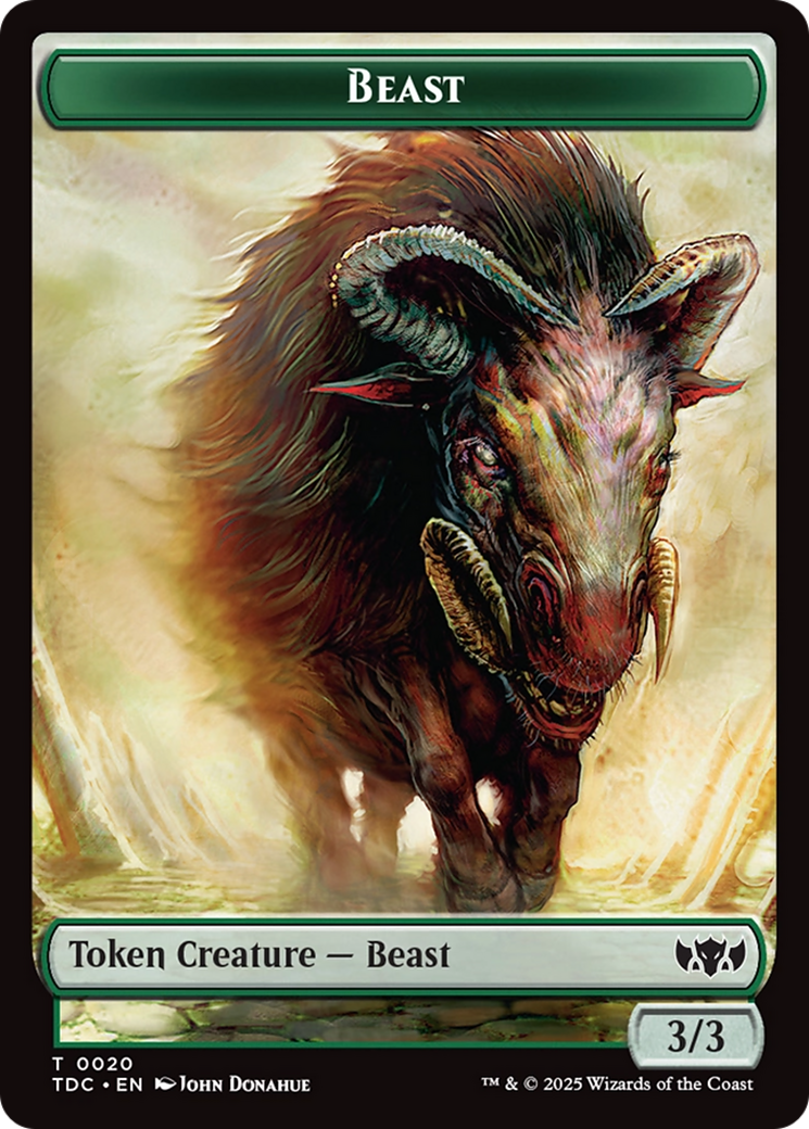Beast // Treasure Double-Sided Token (20 // 16) [Commander: Tarkir: Dragonstorm]
