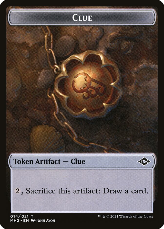 Human // Clue Double-Sided Token (Pioneer 2022) (2 // 14) [Unique and Miscellaneous Promos]