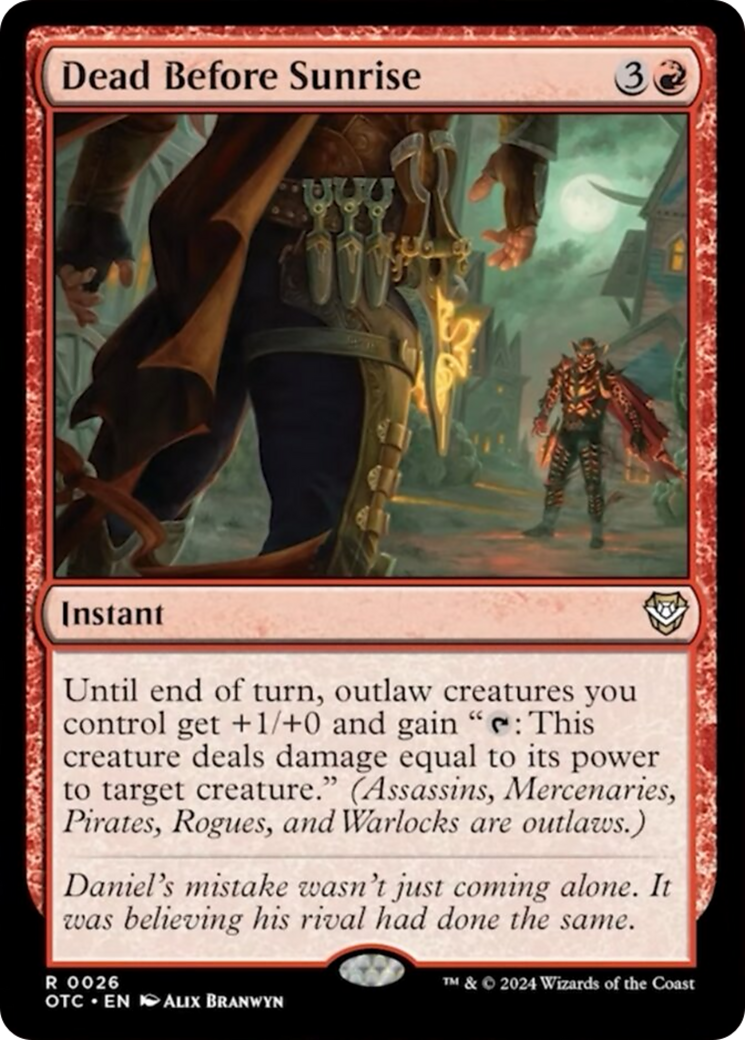 Dead Before Sunrise (26) [Commander: Outlaws of Thunder Junction]