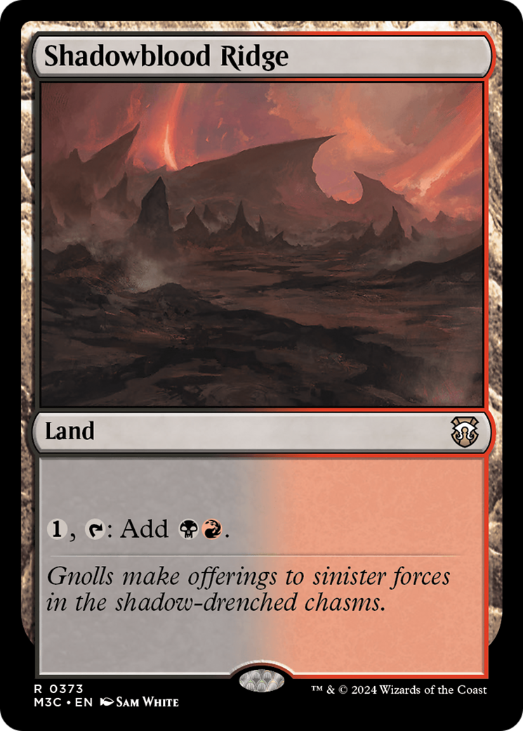 Shadowblood Ridge (Ripple Foil) (373) [Commander: Modern Horizons 3]