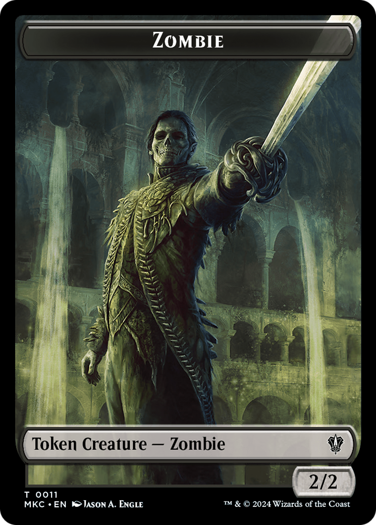 Copy // Zombie Double-Sided Token (27 // 11) [Commander: Murders at Karlov Manor]