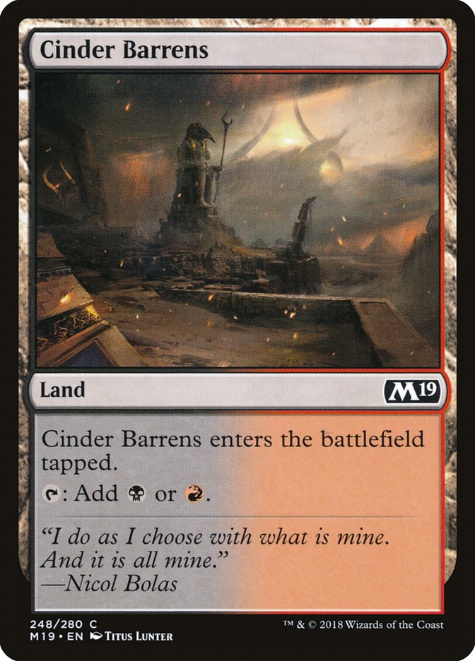 Cinder Barrens (248) [Core Set 2019]