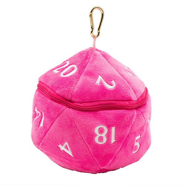 Ultra PRO: Plush D20 - Dice Bag: Plush d20 Hot Pink/White