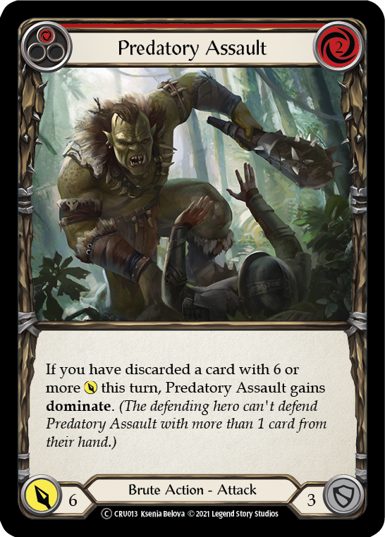 Predatory Assault (Red) (CRU013) [Crucible of War]